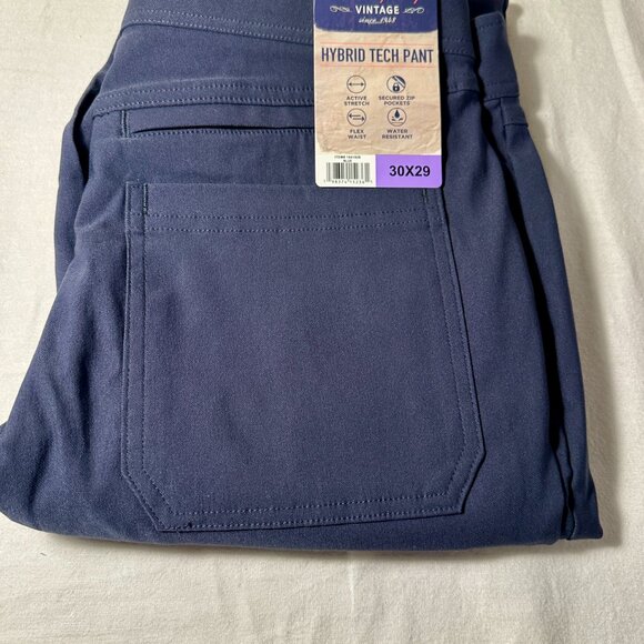 Weatherproof Vintage Men's Hybrid Tech Pant 30X29 Blue Stretch Water Resistant - Picture 6 of 12